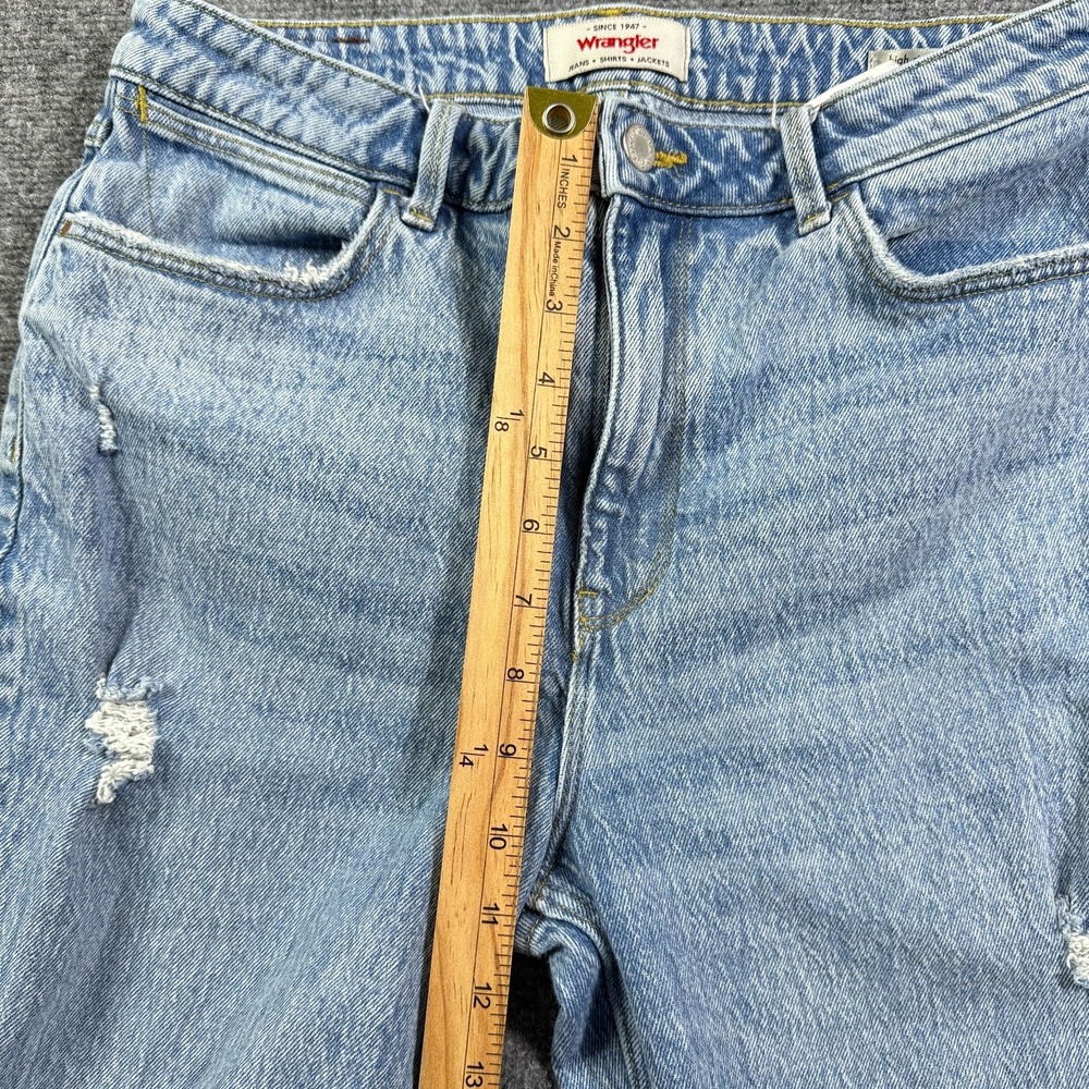 Wrangler High Rise Bold Boot Jeans Womens 10x32 Bootcut Stretch Distressed - Picture 11 of 14